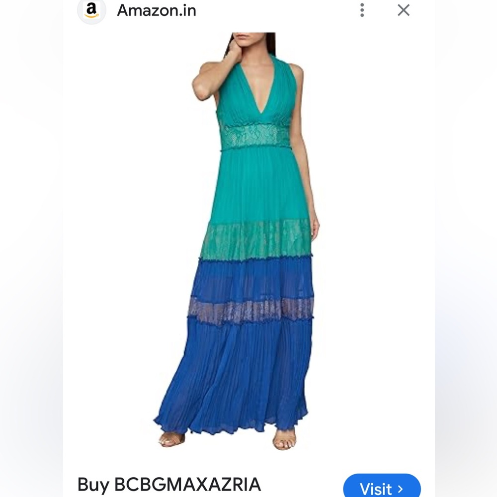 BCBGMaxAzria Aqua Pleated Dress